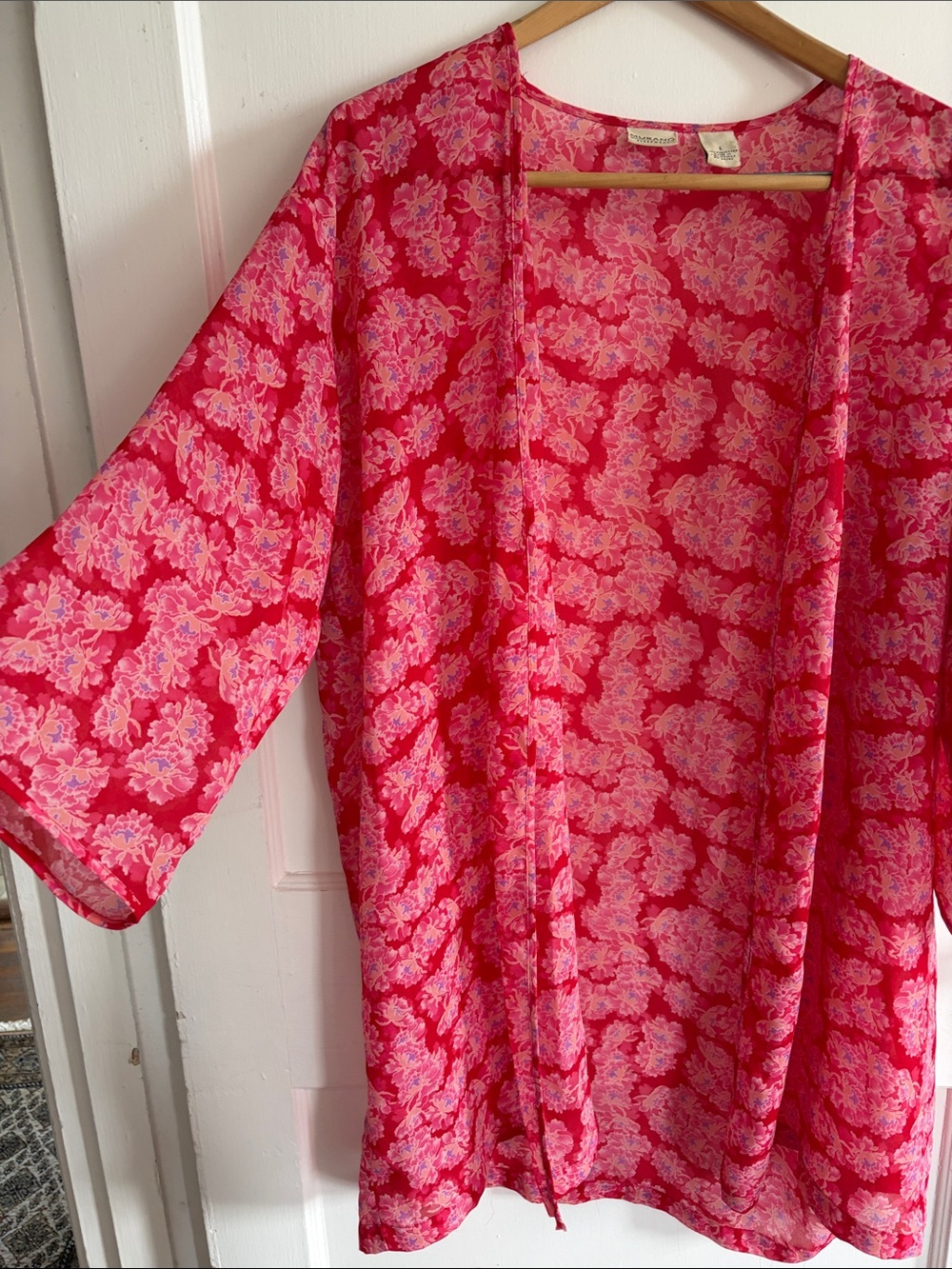 Pink and Red Floral Lightweight Beach/Sleep Wrap